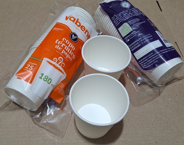 COPO PAPEL BRANCO 180ML C25 UND VABENE